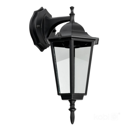 Lampa Elewacyjna LED Kinkiet Ogrodowy Zewnętrzny E27 IP54 Czarny KOBI