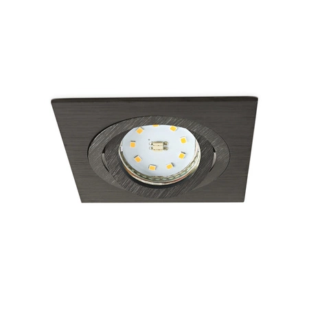 Oprawa Podtynkowa GU10 Halogenowa Wpuszczana Spot Oczko Czarna Kwadratowa Kobi