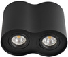 Oprawa natynkowa halogenowa ruchoma SPOT okrągła BORD 2xGU10 czarny mat IP20 Kanlux