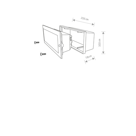 Lampa Ogrodowa Zewnętrzna Kinkiet Elewacyjny Oprawa Podtynkowy E27 Grafitowa Wodoodporna IP65 Nowoczesna INA 4907 Nowodvorski