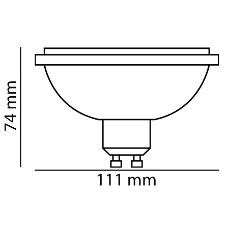Żarówka LED GU10 Reflektor ES111 15W = 100W 1521lm 4000K Neutralna 24° Srebrna LUMILED