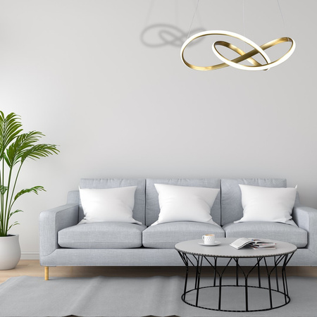 Lampa Wisząca Sufitowa CAPPIO Złota 36W LED Milagro