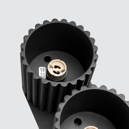 Oprawa Natynkowa 2x GU10 Aluminiowa Czarna Aura Deep Space SL.1785 Sollux