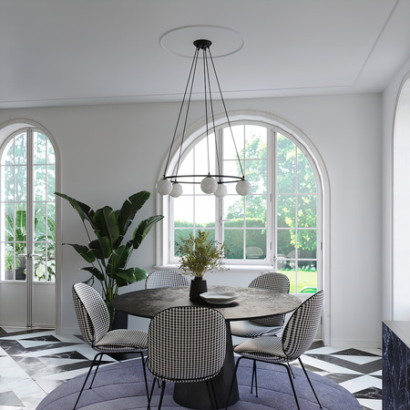 Lampa Sufitowa Wisząca Zwis 3x G9 Żyrandol Geometryczna Czarna Nowoczesna Yoli Sollux