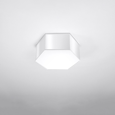 Lampa Sufitowa Oprawa Natynkowa 2x E27 Plafon Wielokątny Biała Nowoczesna Sunde Sollux