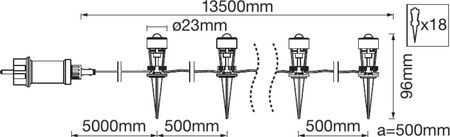 Dekoracyjne Punkty Świetlne LED Ogrodowe 12W 850lm 3000K IP65 Przezroczysty Endura Ledvance