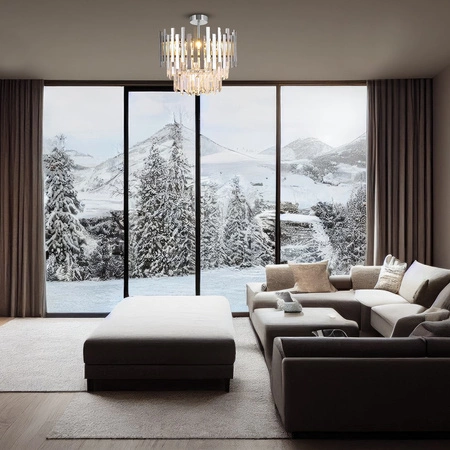 Lampa Sufitowa Żyrandol ASPEN Chrom 6xE14 Milagro