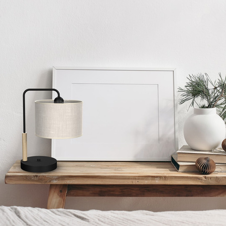 Lampa Stołowa ATLANTA 1xE27 Biurkowa Nocna Milagro