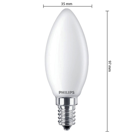 Żarówka LED E14 B35 2,2W = 25W 250lm 2700K Ciepła Filament PHILIPS