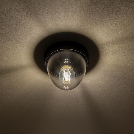 Plafon Oprawa Natynkowa Sufitowa Lampa Ogrodowa Kinkiet Elewacyjny E27 Czarna Wodoodporna IP44 NOOK 7978 Nowodvorski