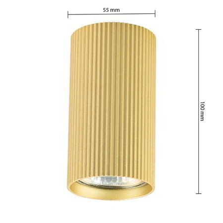 Oprawa Natynkowa Halogenowa Tuba Reflektor Spot GU10 Okrągła Złota Lucerno Masterled