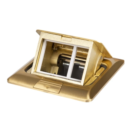 Puszka Podłogowa BIURO+ 12x12cm Mosiądz KANLUX