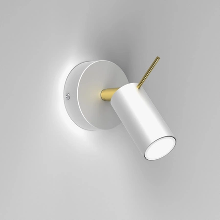 Lampa Ścienna Kinkiet PRESTON Złota Biała 1x mini GU10 Milagro