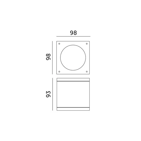 Lampa Ogrodowa Zewnętrzna Oprawa Punktowa GU10 Szara IP44 Quazar Kobi