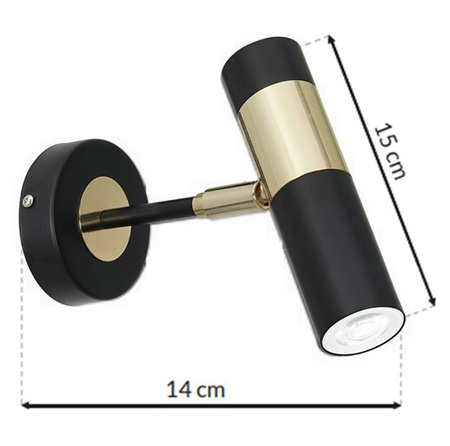 Kinkiet lampa ścienna czarno-złota MiLAGRO DALLAS + 1xGU10 3W LED