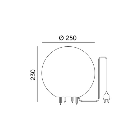 Kula Lampa Zewnętrzna Oprawa Ogrodowa E27 Szara IP65 Garden ball Kobi