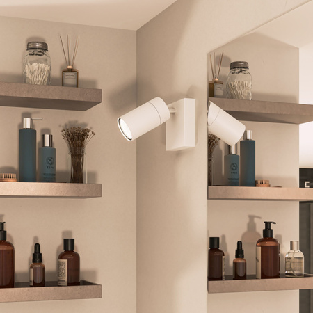 Lampa Ścienna Kinkiet GU10 IP44 Biała Kosipo Philips