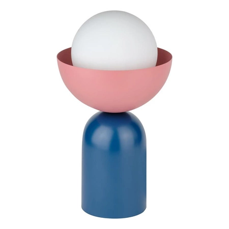 Lampa Stołowa Dekoracyjna Oprawa Oświetleniowa E14 Niebieska Różowa Decor Bowl Table Osram