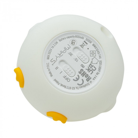 Lampka Nocna Dziecięca LED 2.5W 3000K Ciepła USB Akumulatorowa 800mAh Biała KURA MARY'S