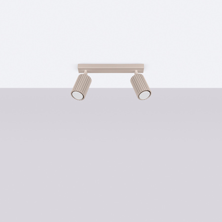 Lampa Sufitowa Reflektor 2x GU10 Aluminiowa Taupe Karbon Deep Space SL.1763 Sollux