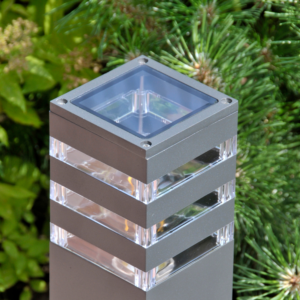 SŁUPEK ogrodowy lampa oprawa stojąca LED E27 TEKSAS grafit 74cm GOLDLUX (Polux)