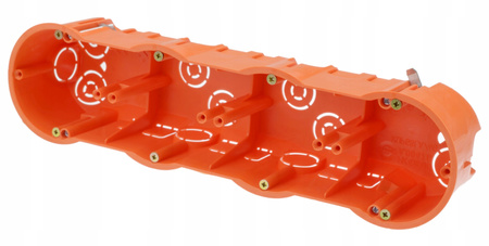 Puszka Elektryczna Poczwórna PK60 Głęboka do Płyt Gipsowych Regips + Wkręty PAWBOL