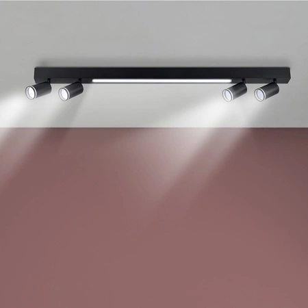 Lampa Sufitowa Reflektor Punktowy 3x GU10 Czarna PARIS Sanico Goldlux