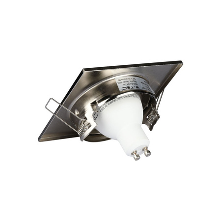 Oprawa Sufitowa Podtynkowa Oczko GU10 Kwadratowa Satynowy Nikiel VT-7227 V-TAC