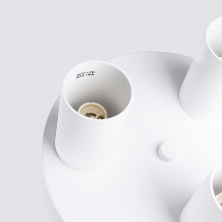 Lampa Sufitowa Plafon Tuba Spot 3x GU10 Biała Lagos Ocean Green SL.1464 Sollux