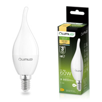 Żarówka LED E14 Świeczka BA35 8W = 60W 880lm 3000K Ciepła 180° LUMILED