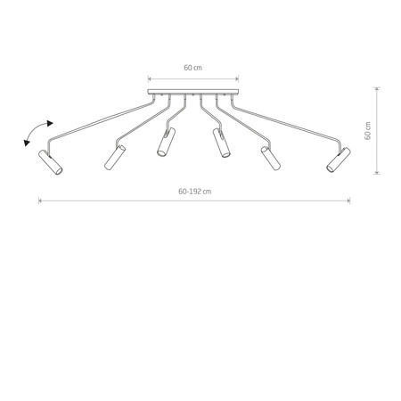 Lampa Sufitowa Oprawa Natynkowa Reflektor Punktowa 6x GU10 Czarna Nowoczesna EYE SUPER 6505 Nowodvorski