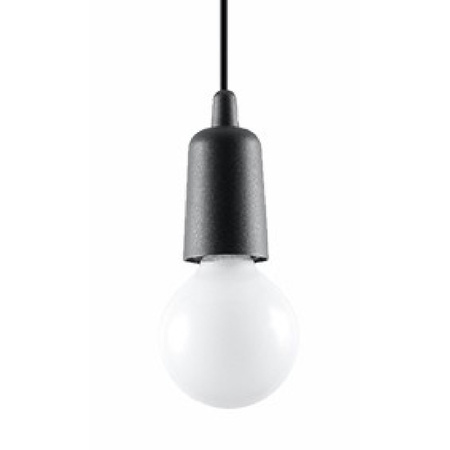 Lampa Sufitowa Wisząca Zwis E27 Nieregularna Czarna Nowoczesna Diego Sollux