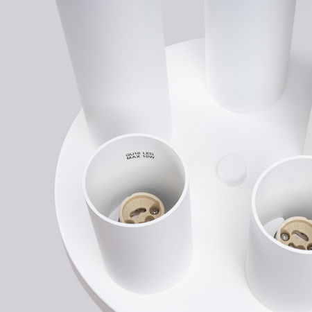 Lampa Sufitowa Plafon Tuba Spot 5x GU10 Biała Lagos Ocean Green SL.1465 Sollux