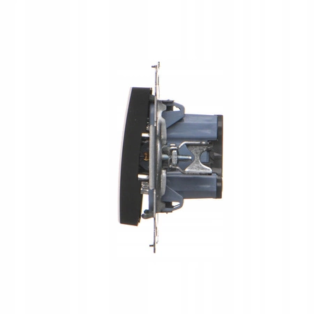 Włącznik Światła Pojedynczy Wyłącznik Jednobiegunowy Premium Czarny DW1A.01/49 KONTAKT SIMON