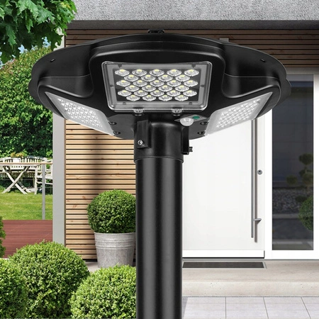 Lampa uliczna latarnia solarna LED 200W IP65 mikrofalowy czujnik ruchu + Pilot