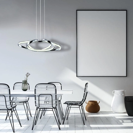 Lampa wisząca CRAFT 46W LED Chromowana Oprawa ML3807 Metal + Tworzywo Sztuczne