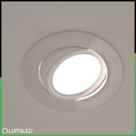 Oprawa Halogenowa Podtynkowa Lampa Sufitowa Okrągła Ruchoma GU10 MR16 Biała TRIAM LUMILED