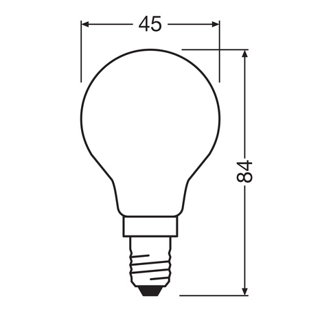 Żarówka LED P45 Kulka E14 1.2W = 25W 255lm 4000K Neutralna 330° 213lm/W CLASSIC ENERGY EFFICIENCY Osram