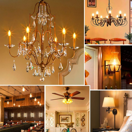 Żarówka LED Świeczka E14 BW40 3,4W = 40W 470lm 4000K Neutralna 300° CRI90 Filament Mleczna Ściemnialna LEDVANCE Superior