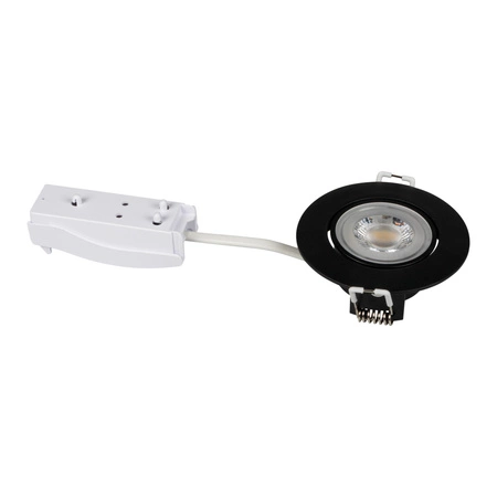 Oprawa Sufitowa Podtynkowa LED FIZU DOWNLIGHT 4.8W 3000K IP20 Ruchoma Czarna KANLUX