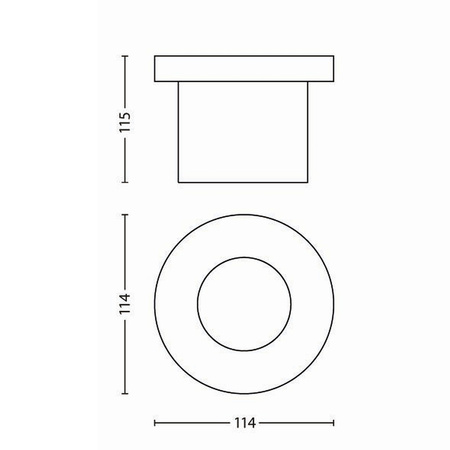 Lampa Oprawa Dogruntowa Najazdowa LED 3W 270lm 2700K IP67 Srebrna Moss Philips