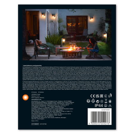 Lampa Ogrodowa Zewnętrzna Kinkiet Elewacyjny LED E27 IP44 Szary Endura Ledvance