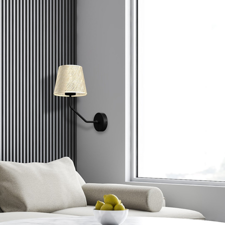 Lampa Ścienna Kinkiet ETNA Czarna 1xE27 Milagro