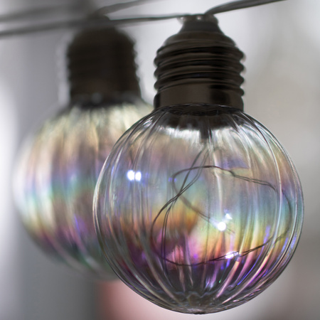 Girlanda Solarna Ogrodowa 20x LED Łańcuch Świetlny Ozdobne Kuleczki 5.8m