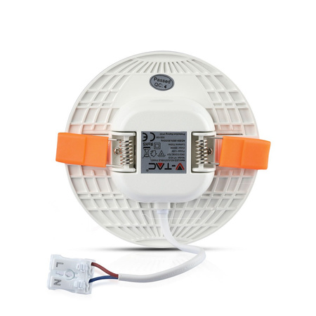 Panel LED Podtynkowy wpuszczany 12W 3000K Okrągły SAMSUNG CHIP VT-610RD V-TAC