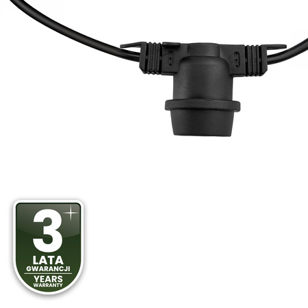 Girlanda Ogrodowa Zewnętrzna Łańcuch Świetlny 20m 40x E27 Żarówki 1,3W 2200K NARCI Lumiled