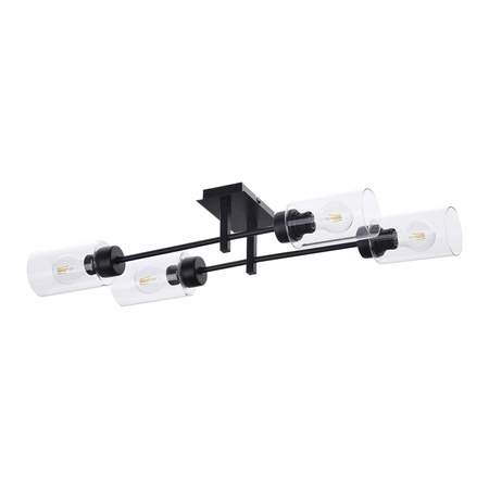 Lampa Sufitowa Żyrandol 4x E27 Czarny Nowoczesny Prudence Rabalux