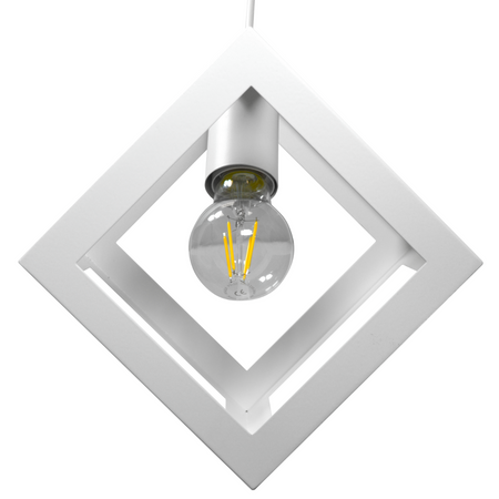 Lampa Wisząca Sufitowa Geometryczna IL MIO SWEDEN 1xE27 Biała - GOLDLUX (Polux)