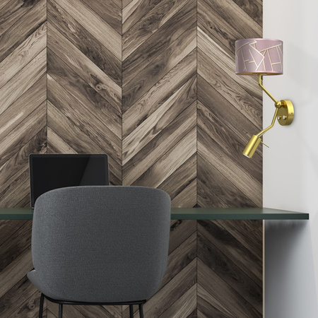 Lampa Ścienna Kinkiet ZIGGY Różowe Złoto Różowa 1xE27 + 1x mini GU10 Milagro