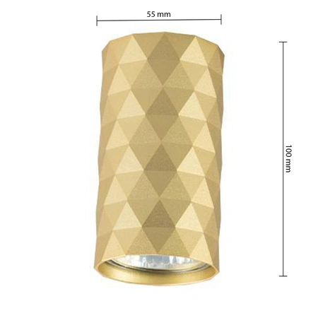 Oprawa Natynkowa Halogenowa Tuba Reflektor Spot GU10 Okrągła Złota Glamour Masterled